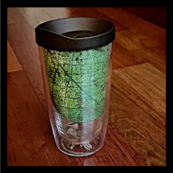 Tervis Tumbler Green Leaves Recycled 16 Oz Brown Lid Go Green Save The Earth - Picture 6 of 11